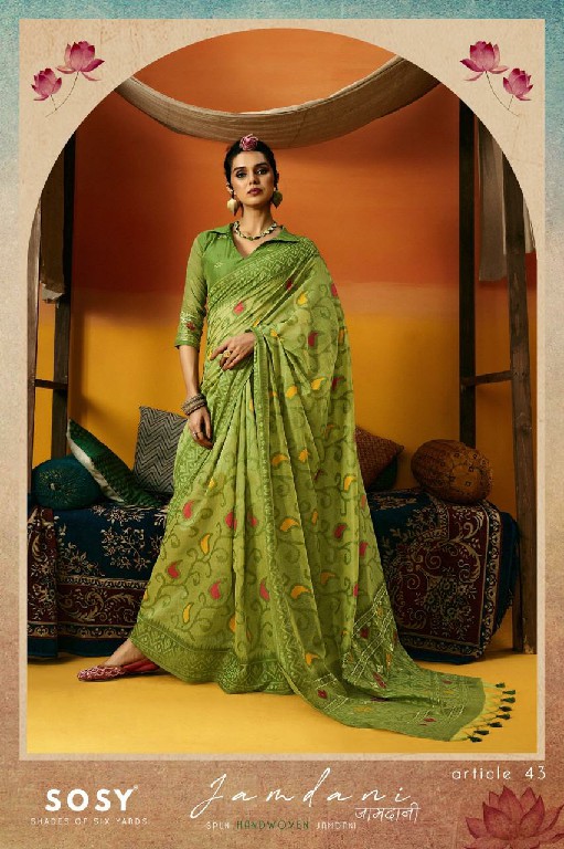 SOSY Jamdani Wholesale Spun Handwoven Jamndani Ethnic Sarees