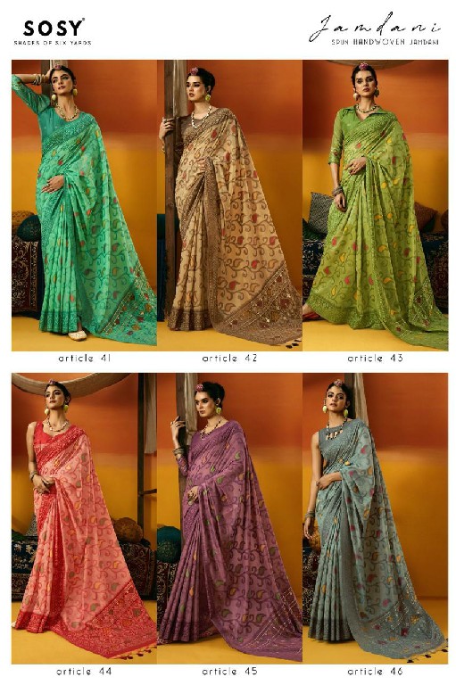 SOSY Jamdani Wholesale Spun Handwoven Jamndani Ethnic Sarees