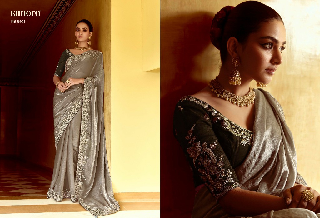 Kimora Pankhudi Wholesale Fancy Fabrics With Sequence Work Designer Sarees