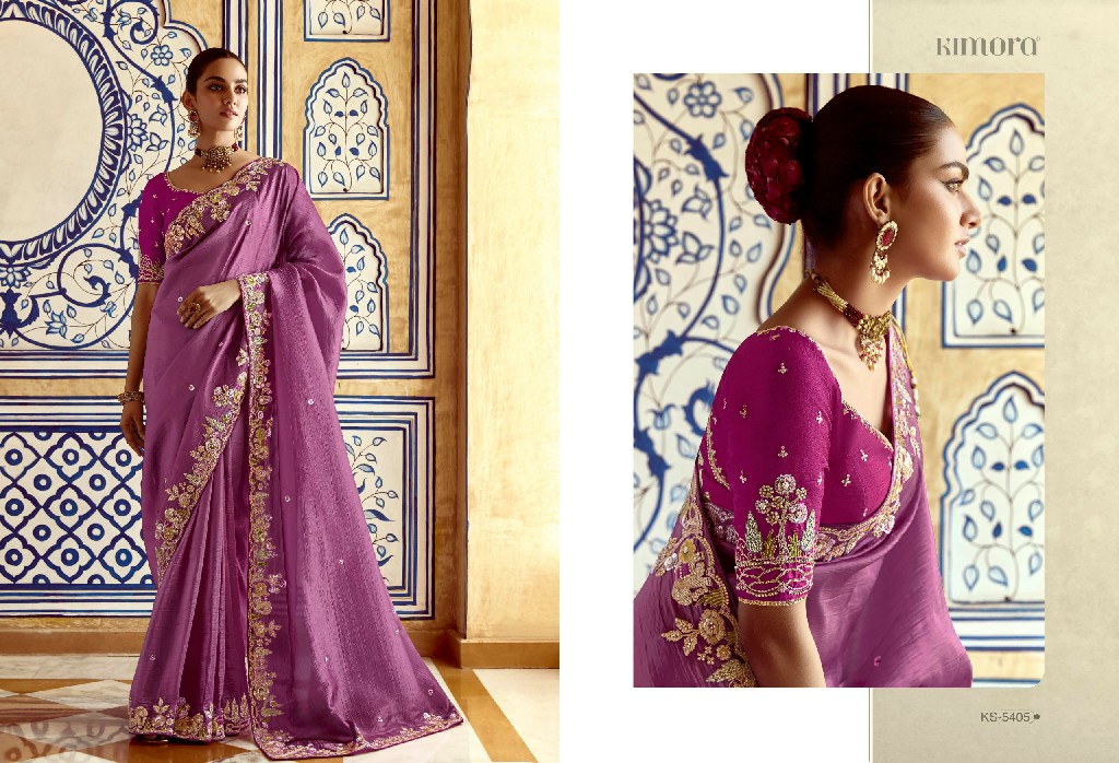 Kimora Pankhudi Wholesale Fancy Fabrics With Sequence Work Designer Sarees