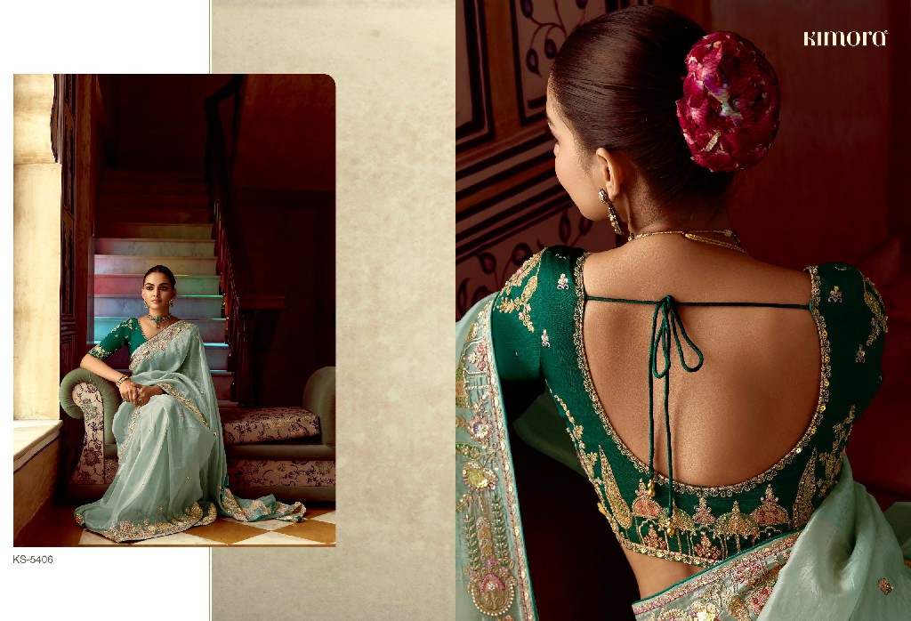 Kimora Pankhudi Wholesale Fancy Fabrics With Sequence Work Designer Sarees