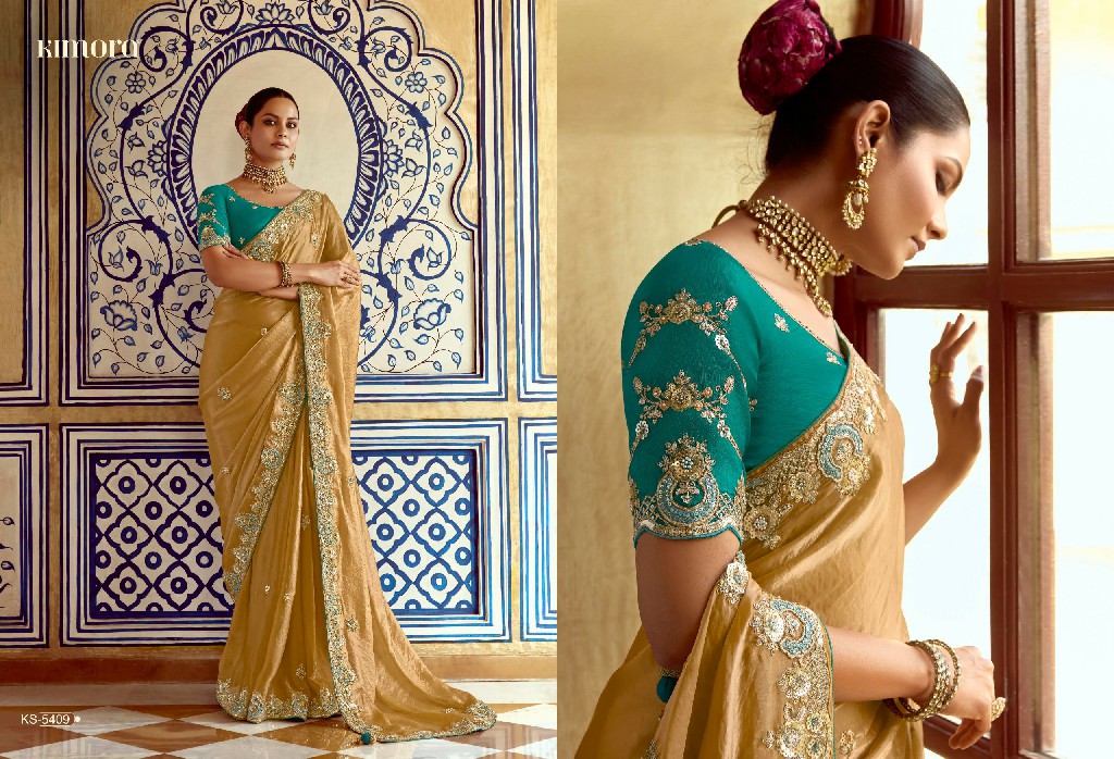 Kimora Pankhudi Wholesale Fancy Fabrics With Sequence Work Designer Sarees