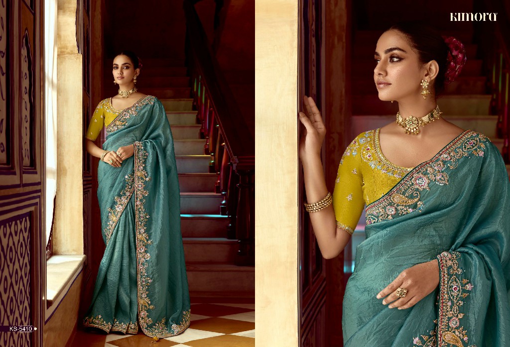 Kimora Pankhudi Wholesale Fancy Fabrics With Sequence Work Designer Sarees