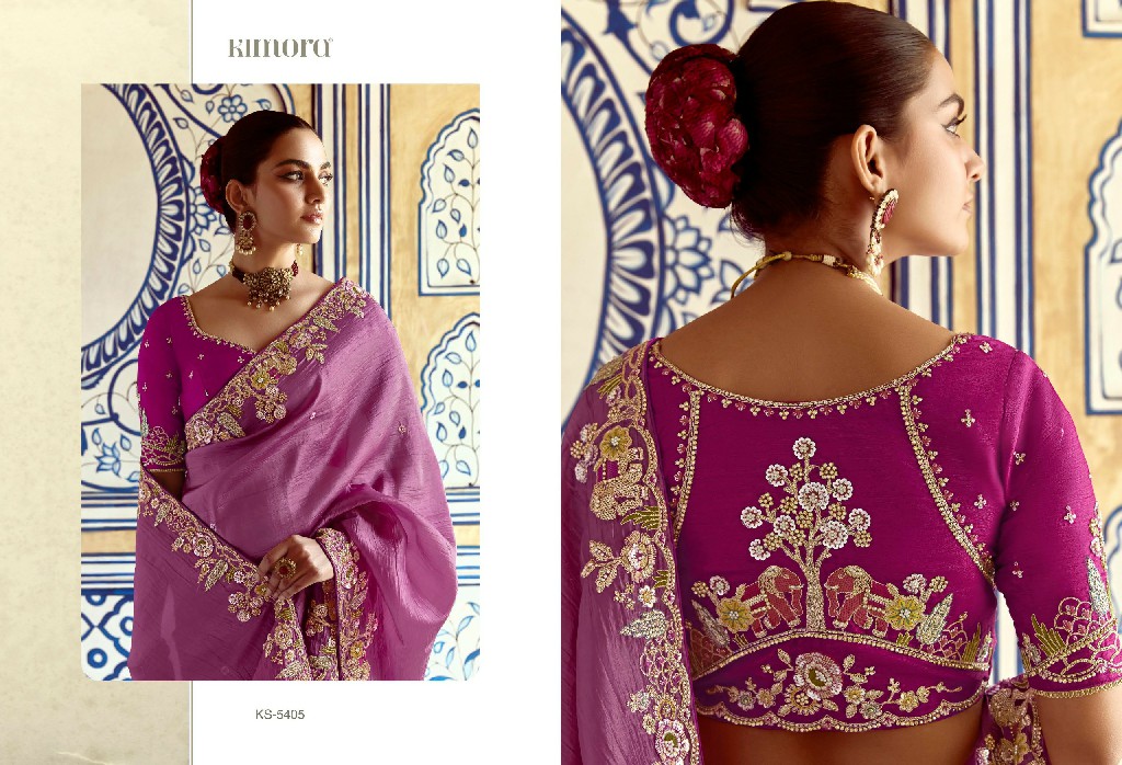 Kimora Pankhudi Wholesale Fancy Fabrics With Sequence Work Designer Sarees