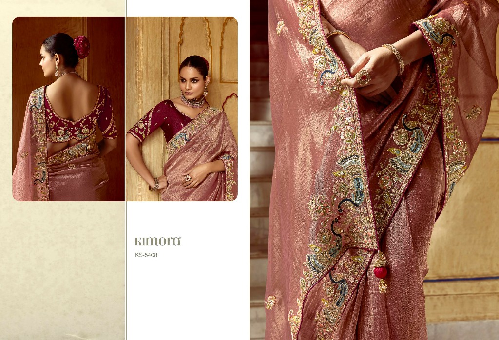 Kimora Pankhudi Wholesale Fancy Fabrics With Sequence Work Designer Sarees