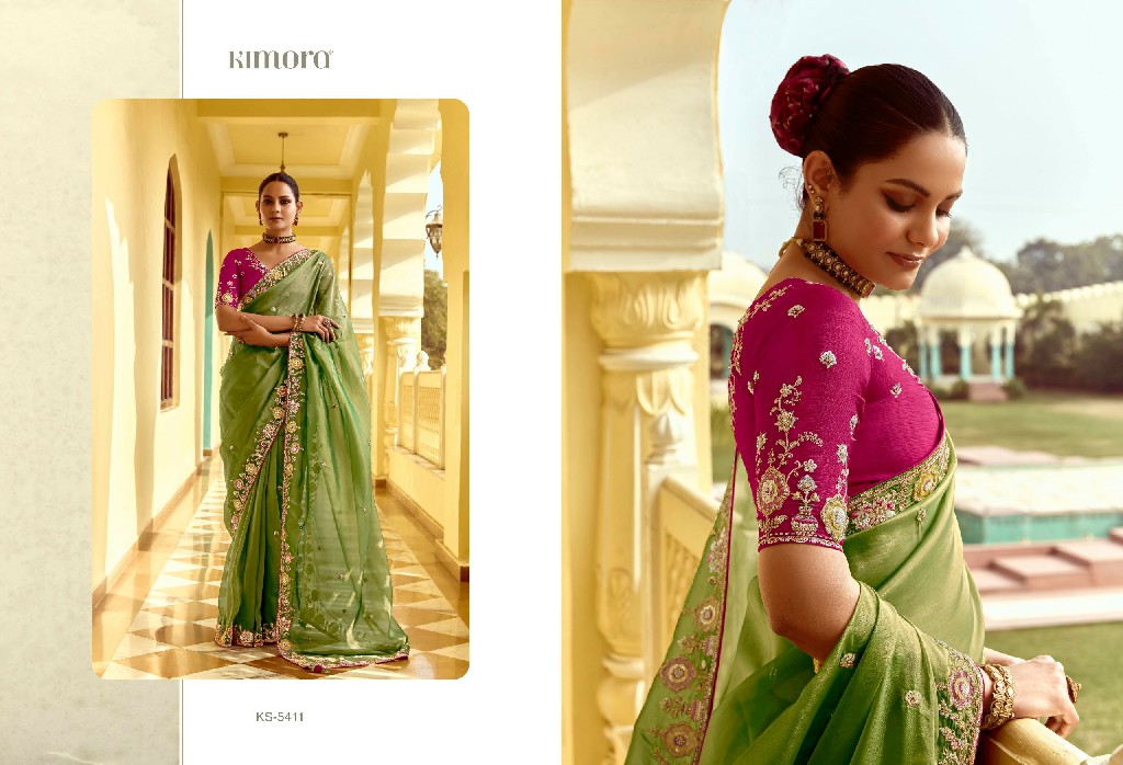 Kimora Pankhudi Wholesale Fancy Fabrics With Sequence Work Designer Sarees