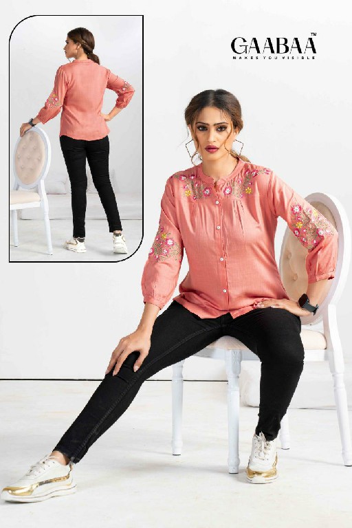Gaabaa D.no 905 Wholesale Regular Wear Top With Embroidery Short Tops