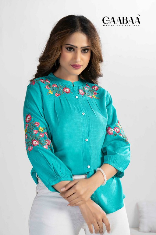 Gaabaa D.no 905 Wholesale Regular Wear Top With Embroidery Short Tops
