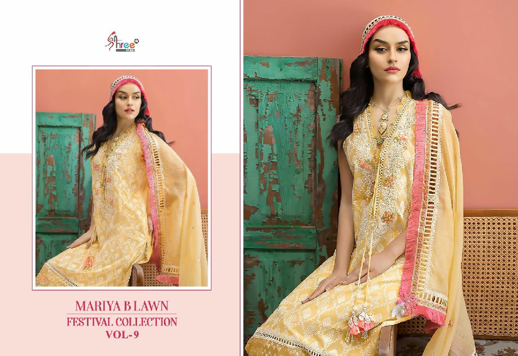 Shree Fabs Mariya B Lawn Festival Collection Vol-9 Wholesale Indian Pakistani Suits