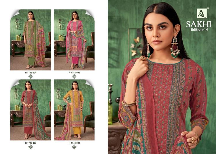 sakhi vol 14 by alok zam print tylish look pakistani dress materials with price