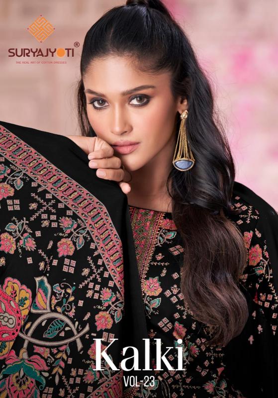 kalki vol 23 by suryajyoti jam satin elegant style dress material