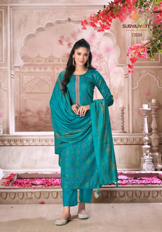 kalki vol 23 by suryajyoti jam satin elegant style dress material