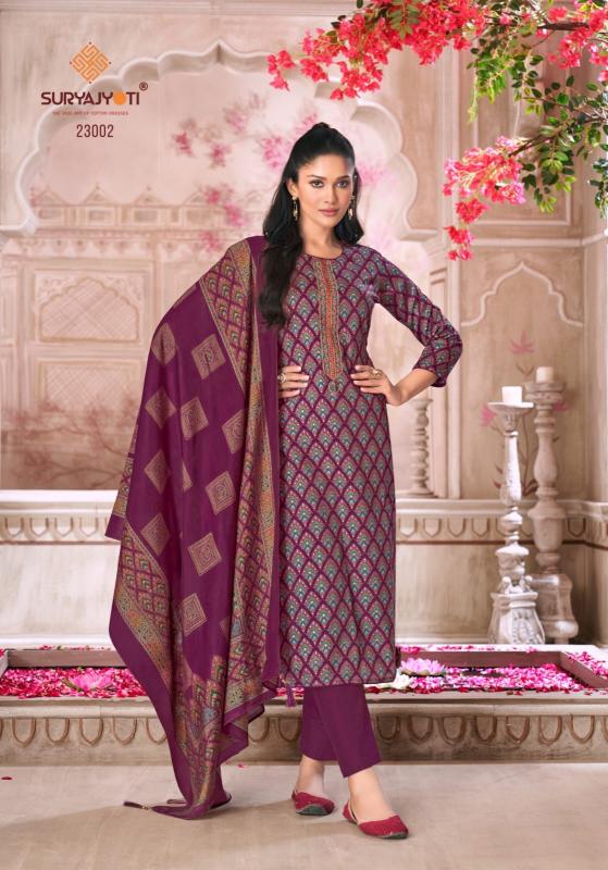 kalki vol 23 by suryajyoti jam satin elegant style dress material