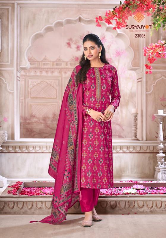 kalki vol 23 by suryajyoti jam satin elegant style dress material