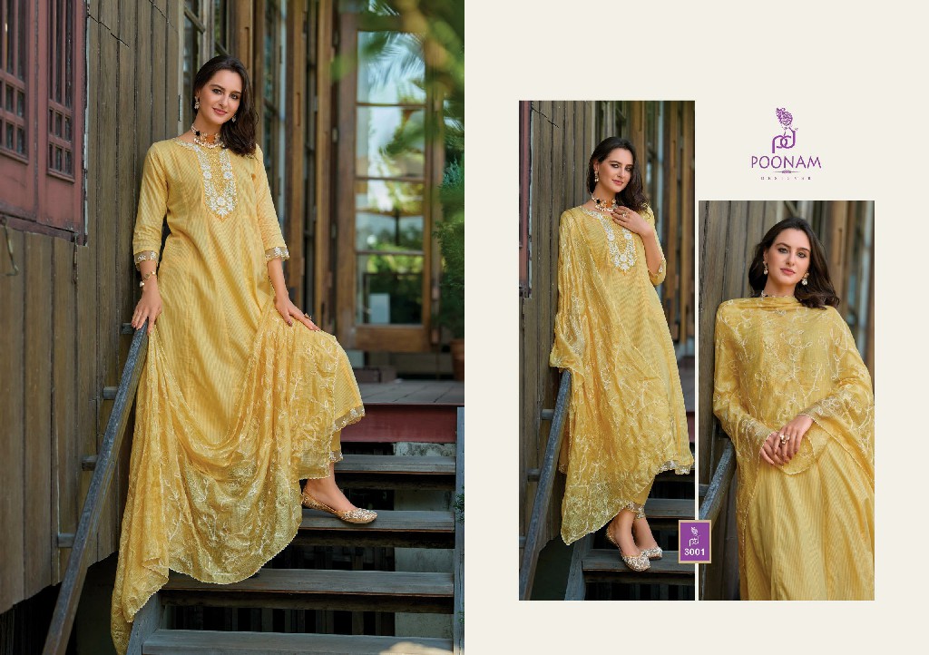 Poonam Karigari Wholesale Pure Cotton Jacquard Fabrics Readymade Suits