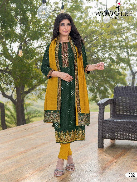 Wooglee Skyline Wholesale Vetican Fabrics Readymade 3 Piece Salwar Suits