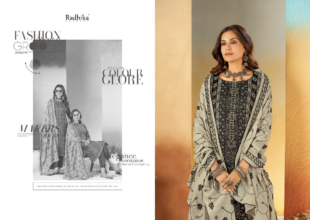 radhika azara black berry vol 16 unique print cotton ladies suits