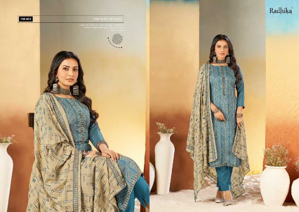 radhika azara black berry vol 16 unique print cotton ladies suits
