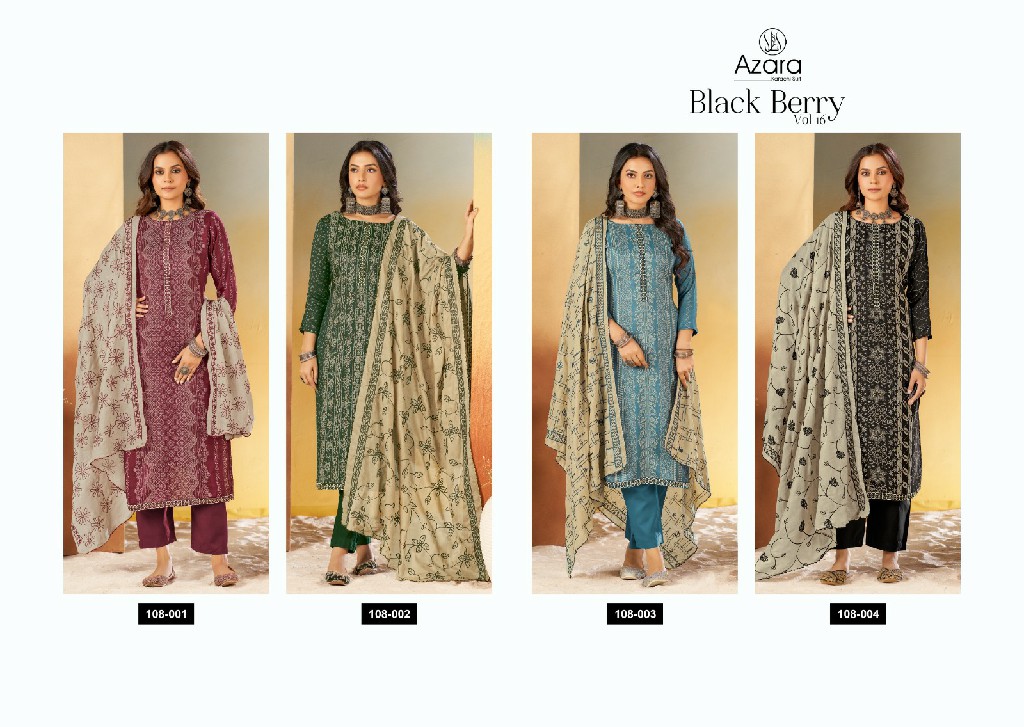 radhika azara black berry vol 16 unique print cotton ladies suits