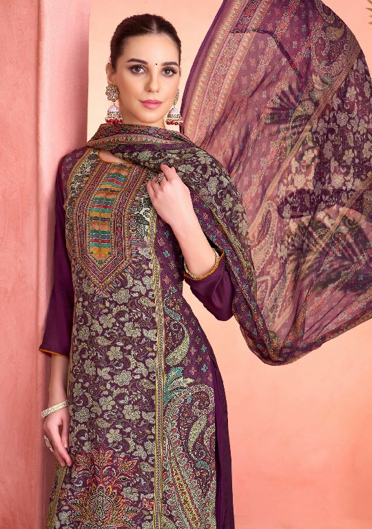 Alok Crazy Wholesale Viscose Muslin With Handwork Dress Material