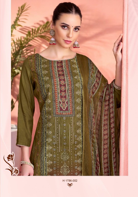 Alok Crazy Wholesale Viscose Muslin With Handwork Dress Material