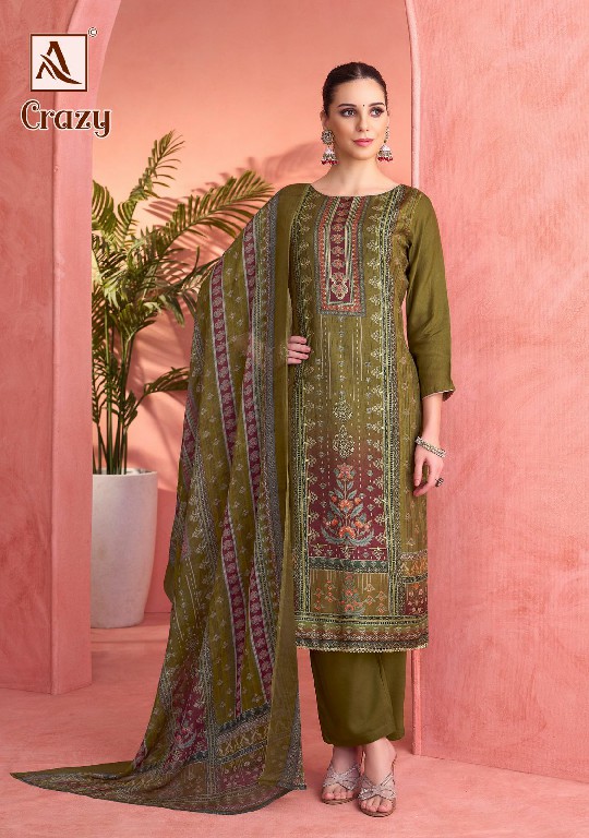 Alok Crazy Wholesale Viscose Muslin With Handwork Dress Material