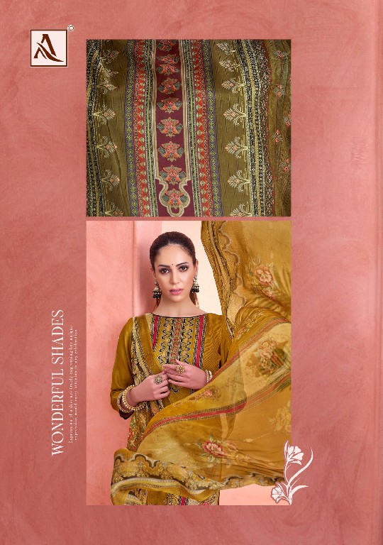 Alok Crazy Wholesale Viscose Muslin With Handwork Dress Material