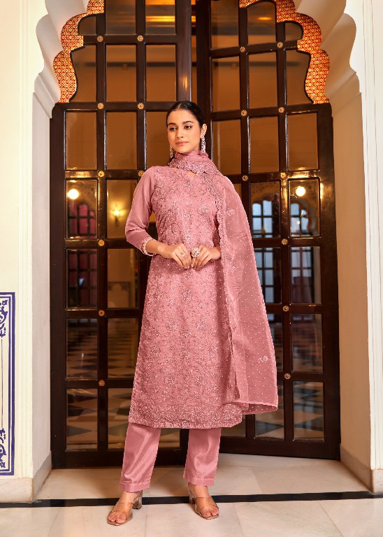 Bela Fashion Kerani Wholesale Orgenza Embroidery With Swarovski Work Straight Suits