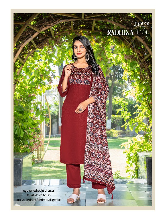 Jiyana Radhika Wholesale Liva Approved Readymade 3 Piece Suits