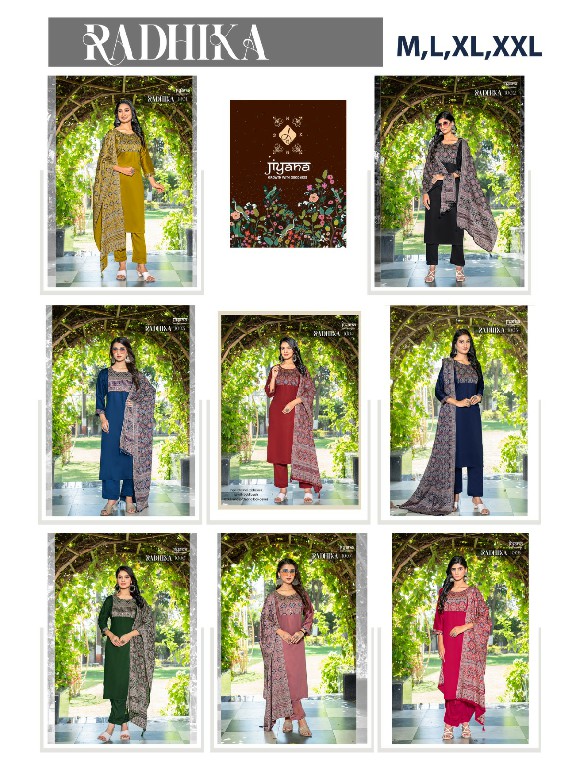 Jiyana Radhika Wholesale Liva Approved Readymade 3 Piece Suits