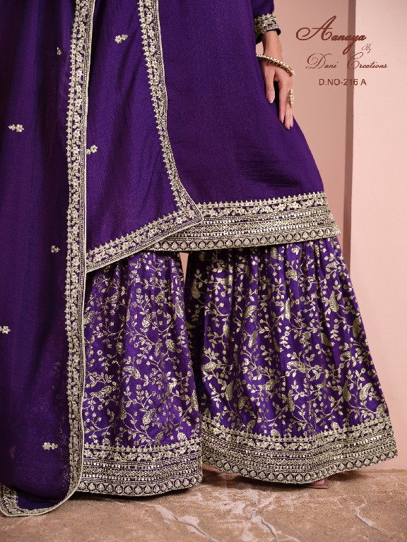 Twisha By Dani Creations Aanaya Vol-216 Wholesale Dola Jacquard Plazzo Designer Suits