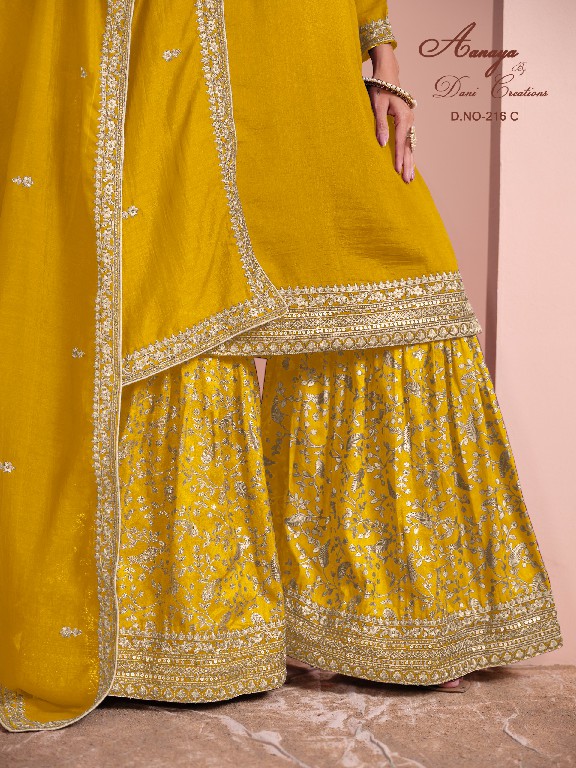 Twisha By Dani Creations Aanaya Vol-216 Wholesale Dola Jacquard Plazzo Designer Suits