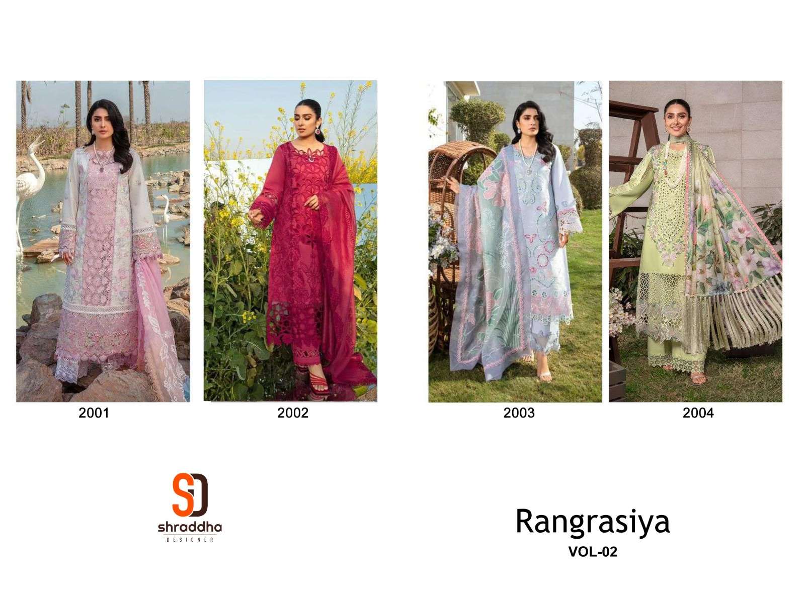 rangrasiya vol 2 by shraddha designer exclusive pakistani 3pcs dress