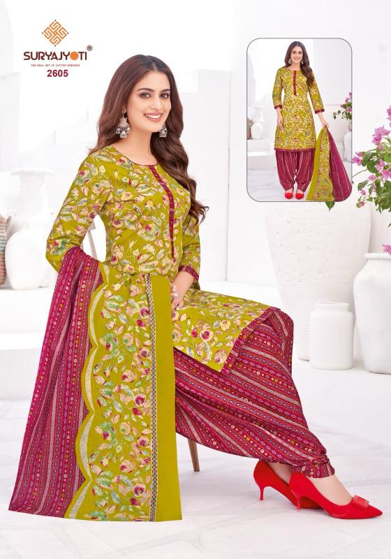 suryajyoti patiala kudi vol 26 cotton elegant style dress material