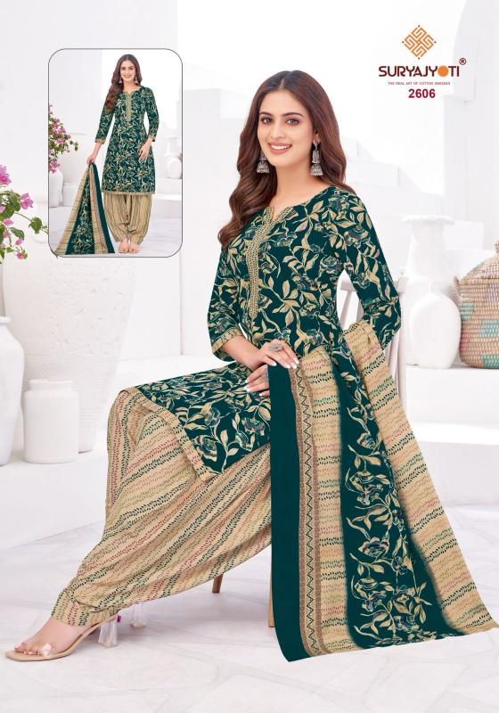 suryajyoti patiala kudi vol 26 cotton elegant style dress material