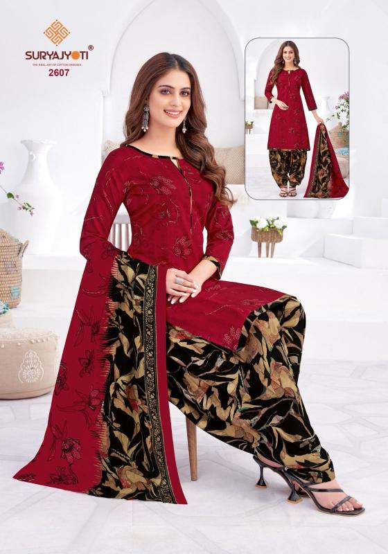 suryajyoti patiala kudi vol 26 cotton elegant style dress material