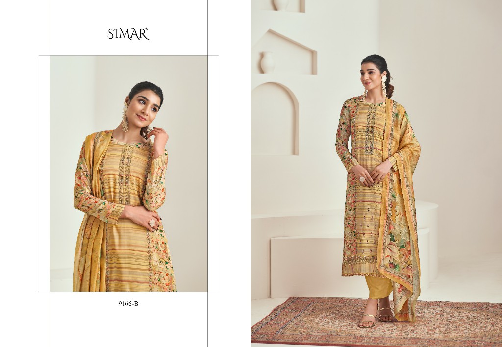 Glossy Simar Sofiya Wholesale Modal Muslin With Embroidery Work Salwar Suits