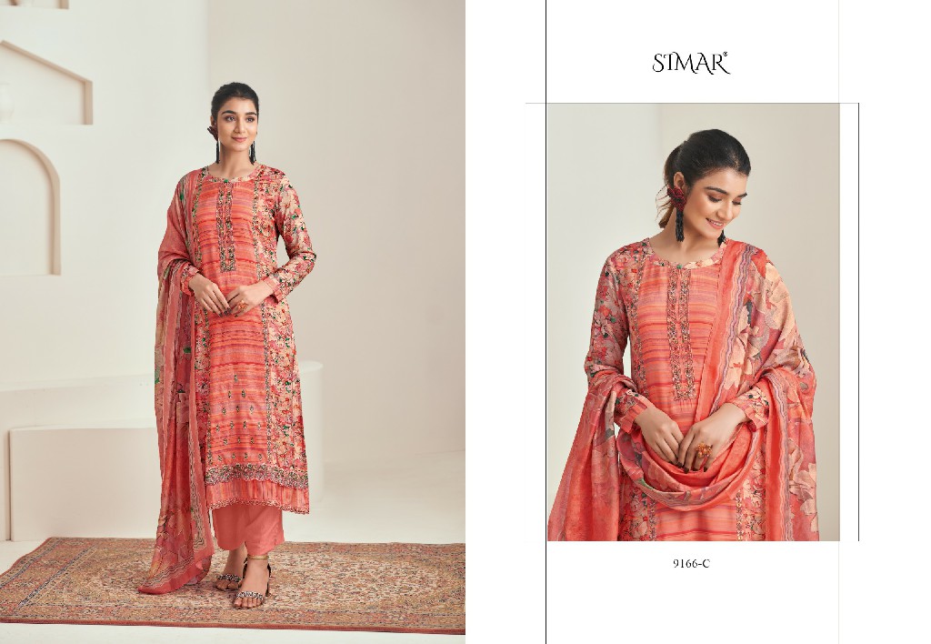 Glossy Simar Sofiya Wholesale Modal Muslin With Embroidery Work Salwar Suits