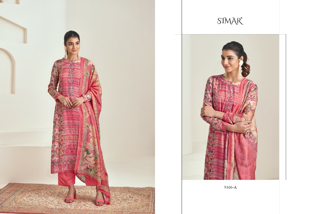 Glossy Simar Sofiya Wholesale Modal Muslin With Embroidery Work Salwar Suits