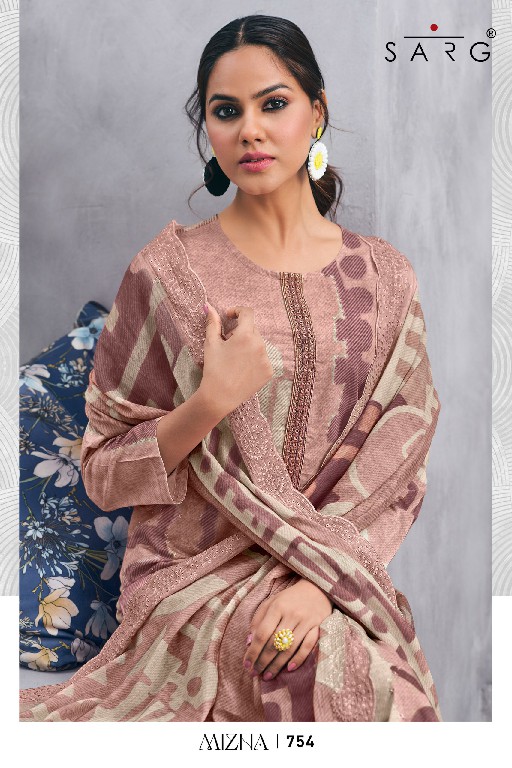 Sarg Mizna Wholesale Pure Cotton Lawn With Handwork Salwar Suits