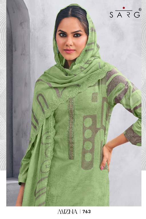 Sarg Mizna Wholesale Pure Cotton Lawn With Handwork Salwar Suits