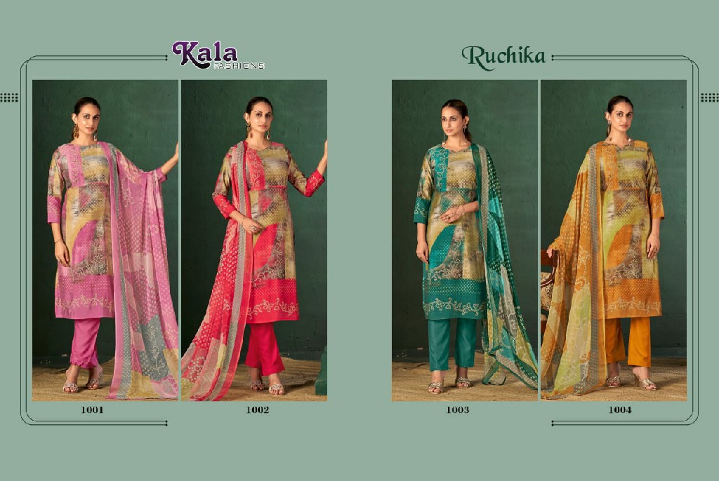 Kala Fashion Ruchika Wholesale Pure Modal With Fancy Handwork Dress Material
