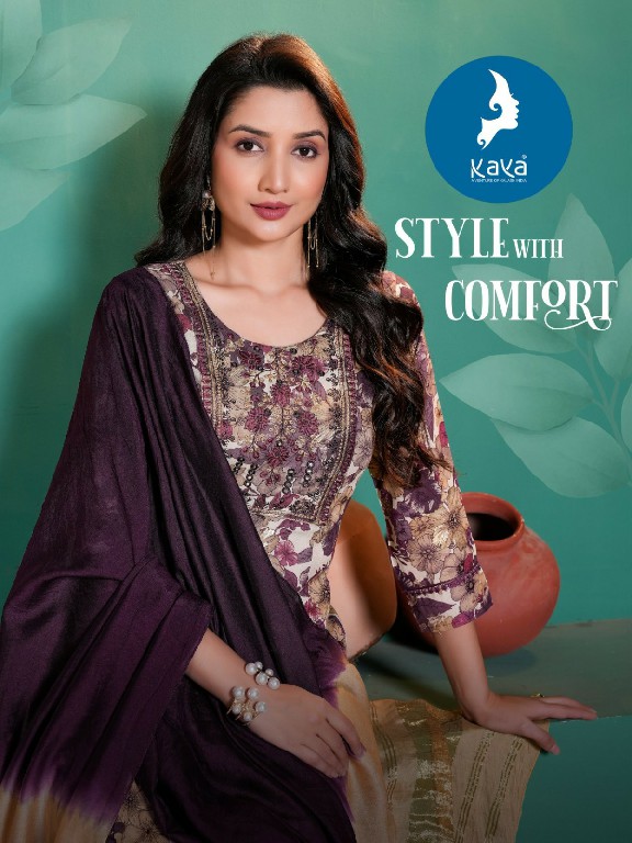 Kaya Blue Moon Vol-2 Wholesale Umbrella Cut Top With Pant And Dupatta