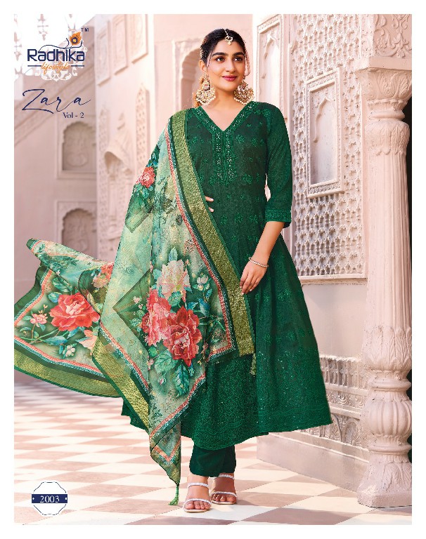 Radhika Lifestyle Zara Vol-2 Wholesale Readymade 3 Piece Salwar Suits