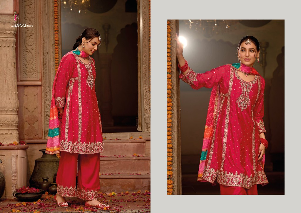 Eba Lifestyle Gajari Wholesale Chinon Silk Top With Pant And Dupatta