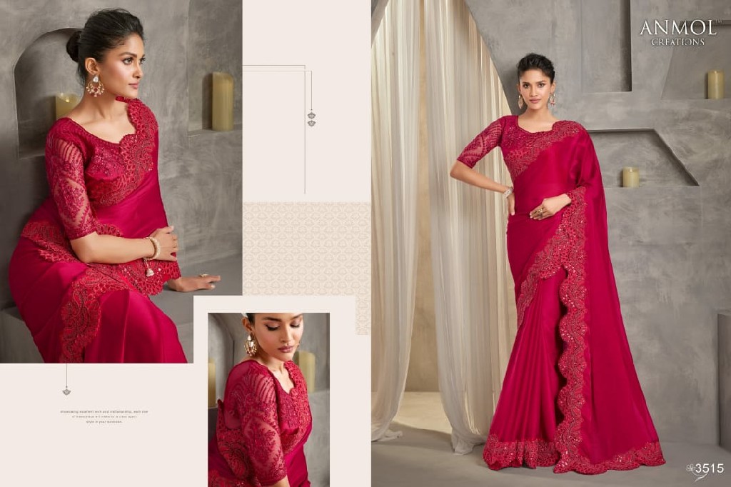 Anmol Shades Vol-9 IX 3501 To 3515 Series Wholesale Party Wear Sarees