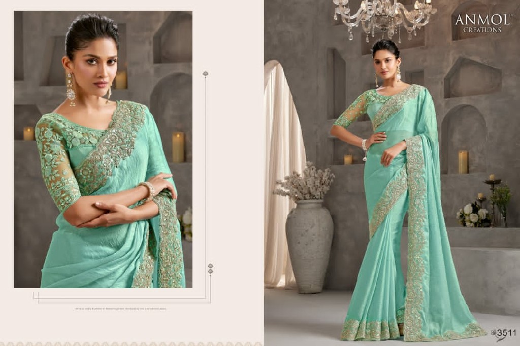 Anmol Shades Vol-9 IX 3501 To 3515 Series Wholesale Party Wear Sarees