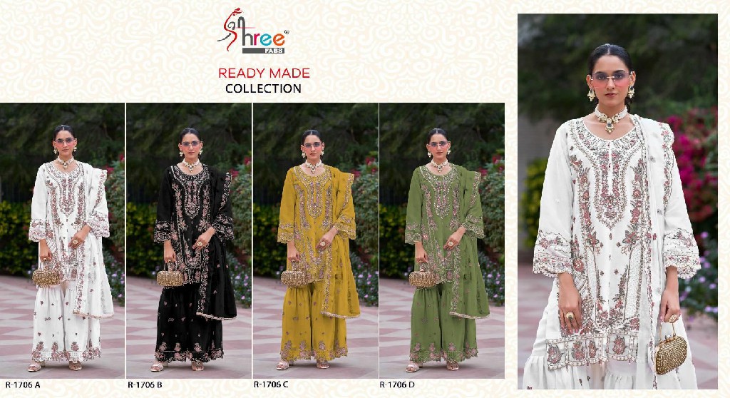Shree Fabs R-1706 Wholesale Readymade Indian Pakistani Salwar Suits