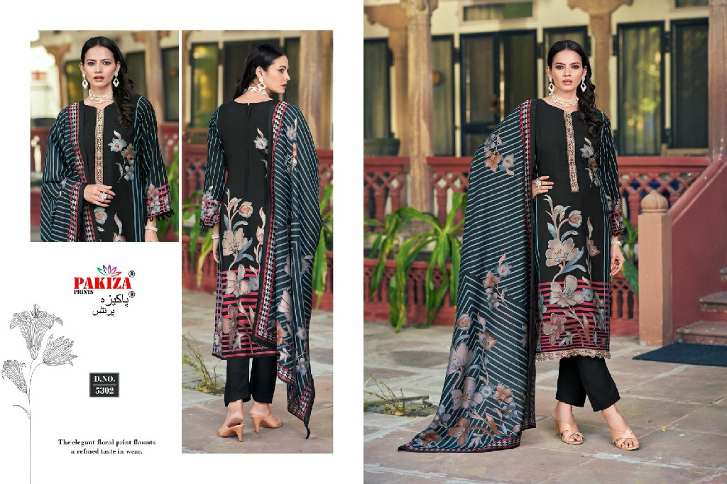 Pakiza Noor Vol-53 Wholesale Rose Silk Chanderi With Work Dress Material