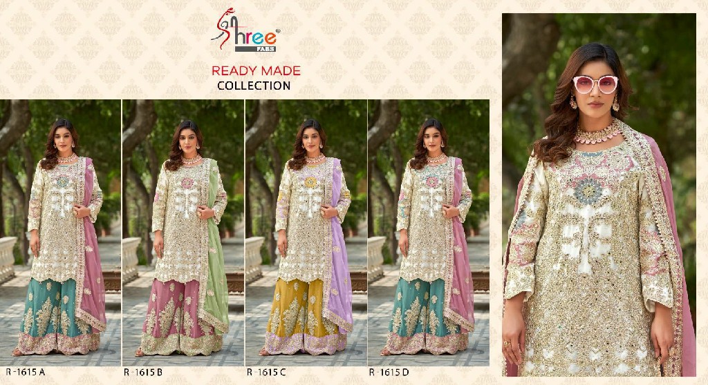 Shree Fabs R-1615 Wholesale Readymade Indian Pakistani Salwar Suits